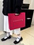 Crocodile Embossed Square Bag