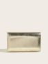 Metallic Flap Square Bag