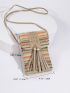 Mini Tassel Decor Straw Bag