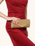 Glitter Envelope Bag Metal Decor Flap Evening Bag For Party