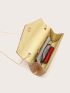 Glitter Envelope Bag Metal Decor Flap Evening Bag For Party