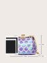 Mini Sequin Decor Kiss Lock Chain Evening Bag