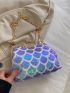 Mini Sequin Decor Kiss Lock Chain Evening Bag