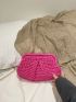 Neon Pink Straw Bag Chain