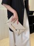 Geometric Pattern Contrast Binding Envelope Bag