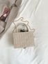 Mini Straw Bag Twilly Scarf Decor Vacation