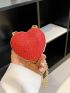 Mini Glitter Heart Design Chain Novelty Bag