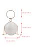 Mini Rhinestone Decor Top Ring Circle Bag