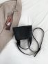 Mini Crocodile Embossed Square Bag