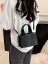 Mini Crocodile Embossed Square Bag