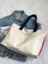 Colorblock Shopper Bag Fashion Tote Bag