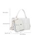 Mini Geometric Embossed Square Bag With Coin Purse