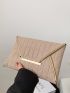 Quilted Metal Decor Flap Square Bag