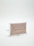 Quilted Metal Decor Flap Square Bag