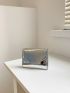 Metallic Flap Small Wallet