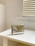 Metallic Flap Small Wallet