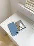 Metallic Flap Small Wallet