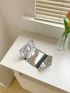 Metallic Flap Small Wallet