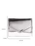 Metallic Flap Small Wallet