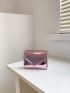 Metallic Flap Small Wallet