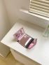 Metallic Flap Small Wallet