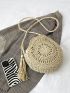 Hollow Out Tassel Decor Straw Bag