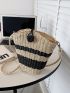 Two Tone Straw Bag