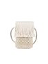Fringe Decor Flap Straw Phone Wallet