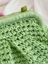 Ruched Design Straw Bag Paper For Vacation