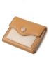 Quilted Pattern Flap Small Wallet