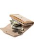 Quilted Pattern Flap Small Wallet