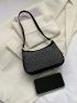 Studded Decor Hobo Bag Punk Style