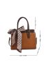 Crocodile Embossed Twilly Scarf Decor Square Bag