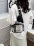 Mini Clear Contrast Binding Square Bag With Coin Purse