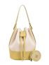 Mini Two Tone Drawstring Design Bucket Bag