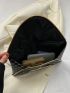 Geometric Pattern Contrast Binding Envelope Bag