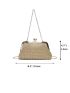 Rhinestone Decor Chain Square Bag