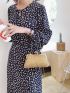 Rhinestone Decor Chain Square Bag