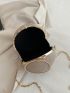 Mini Glitter Rhinestone Decor Circle Bag