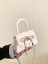 Mini Bow Decor Flap Square Bag