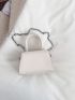 Mini Bow Decor Flap Square Bag