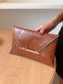 Contrast Binding Flap Square Bag