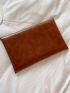 Contrast Binding Flap Square Bag