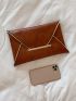 Contrast Binding Flap Square Bag