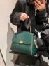 Metal Decor Flap Square Bag
