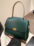 Metal Decor Flap Square Bag