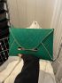 Stitch Detail Contrast Binding Envelope Bag