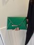 Stitch Detail Contrast Binding Envelope Bag