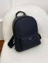 Minimalist Classic Backpack With Random Zipper Internal Non-woven Edging