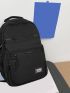 Men Letter Patch Casual Daypack